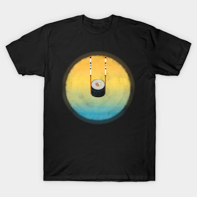 Sushi And Sunshine, Sushi Roll Obverse The Sunshine T-Shirt by MoMido